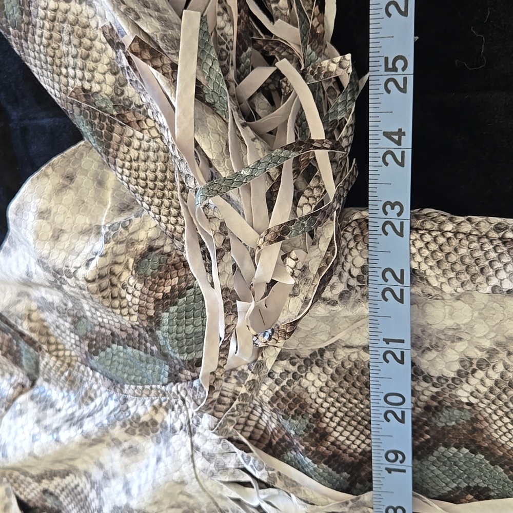 Chic Snake Print Jacket with Fringe Size: XL - Picture 10 of 11
